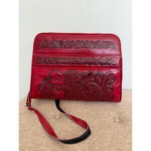 Gorgeous Brown Hand Tooled 100% Leather Bag